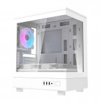 Datora korpuss DarkFlash DB330M ar 3 aRGB ventilatoriem, balts